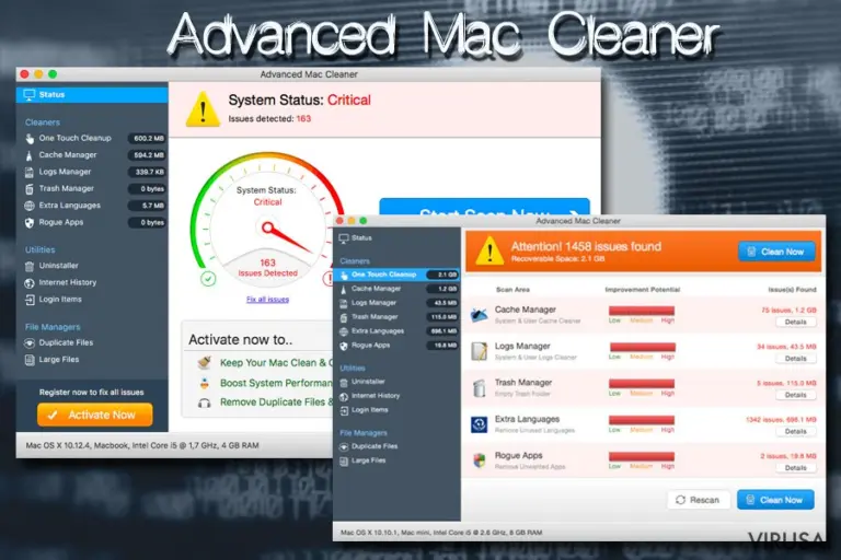 Advanced Mac Cleaner nepatikima programa
