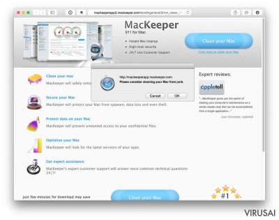 MacKeeper pop-up ads