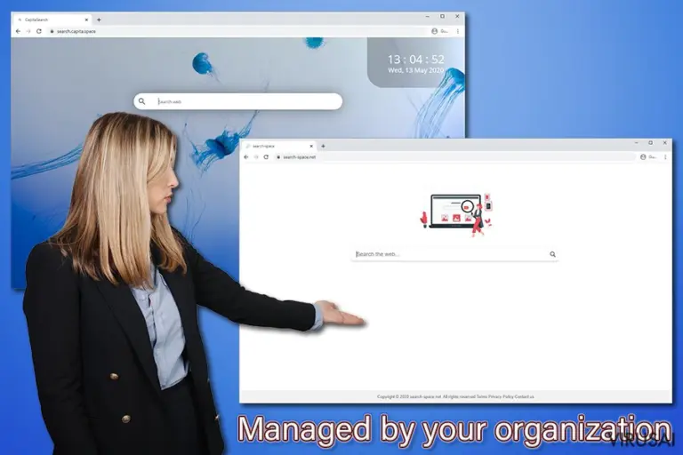 „Managed by your organization“ pranešimas