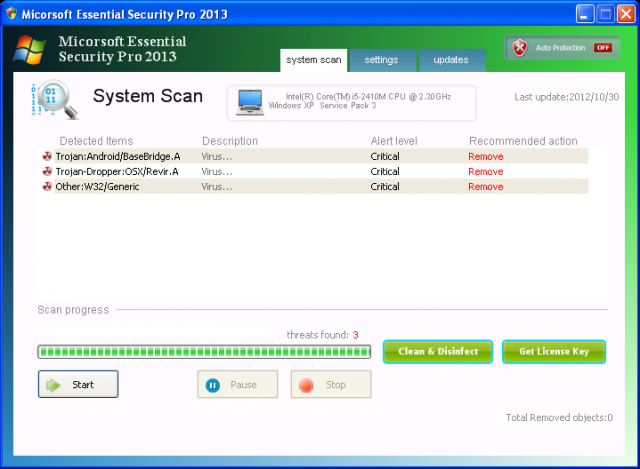 Micorsoft Essential Security Pro 2013 ekrano nuotrauka Micorsoft Essential Security Pro 2013 ekrano nuotrauka