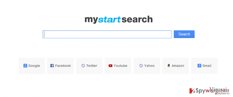 MyStartSearch virusas ekrano nuotrauka MyStartSearch virusas ekrano nuotrauka