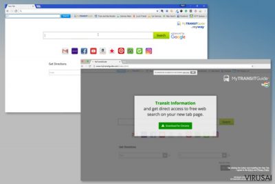 „MyTransitGuide“ pagrindinė svetainė