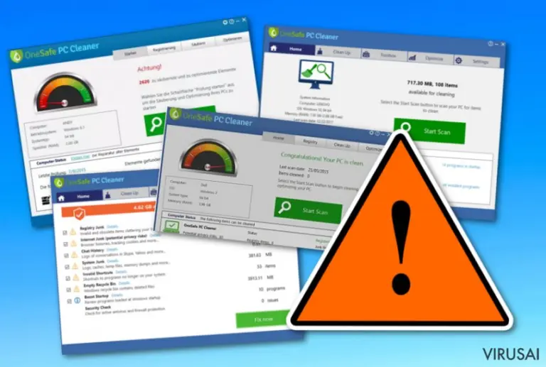 OneSafe PC Cleaner virusas