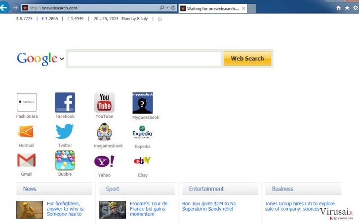 OneWebSearch ekrano nuotrauka OneWebSearch ekrano nuotrauka