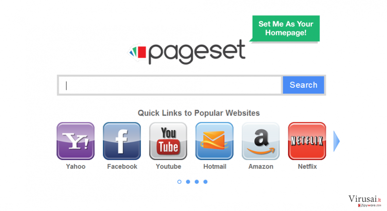 Pageset.com virusas ekrano nuotrauka Pageset.com virusas ekrano nuotrauka