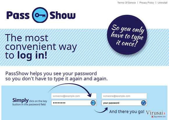 PassShow reklamos ekrano nuotrauka PassShow reklamos ekrano nuotrauka