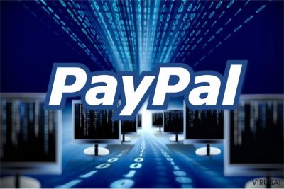 PayPal apgaulinga žinutė