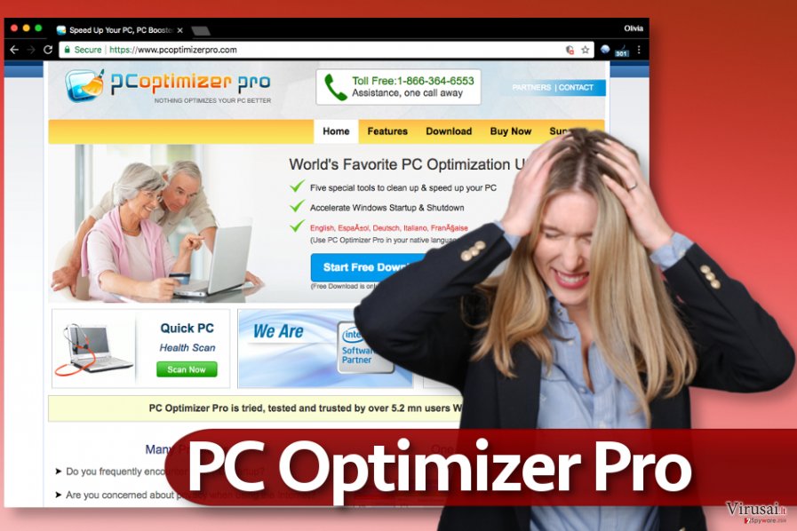 PC Optimizer Pro programos iliustracija