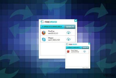 Prime Updater pranešimai