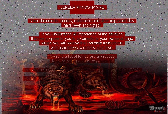 Red Cerber ransomware virus
