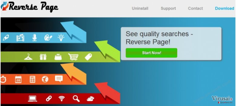 Reverse Page reklamos ekrano nuotrauka Reverse Page reklamos ekrano nuotrauka