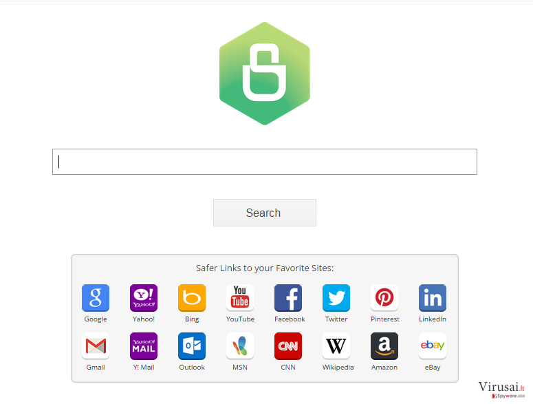 Safer Browser virusas ekrano nuotrauka Safer Browser virusas ekrano nuotrauka