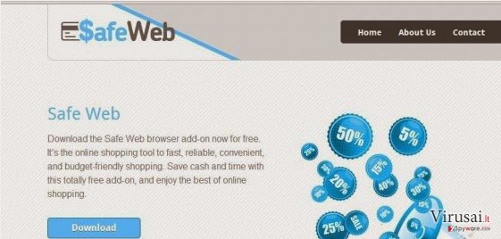 SafeWeb virusas ekrano nuotrauka SafeWeb virusas ekrano nuotrauka