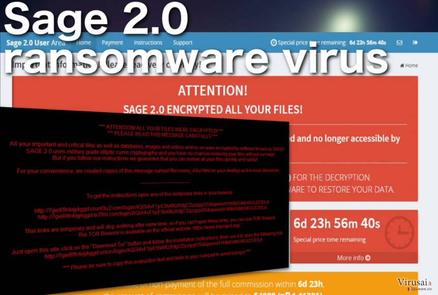 Sage 2.0 viruso nuotrauka Sage 2.0 viruso nuotrauka