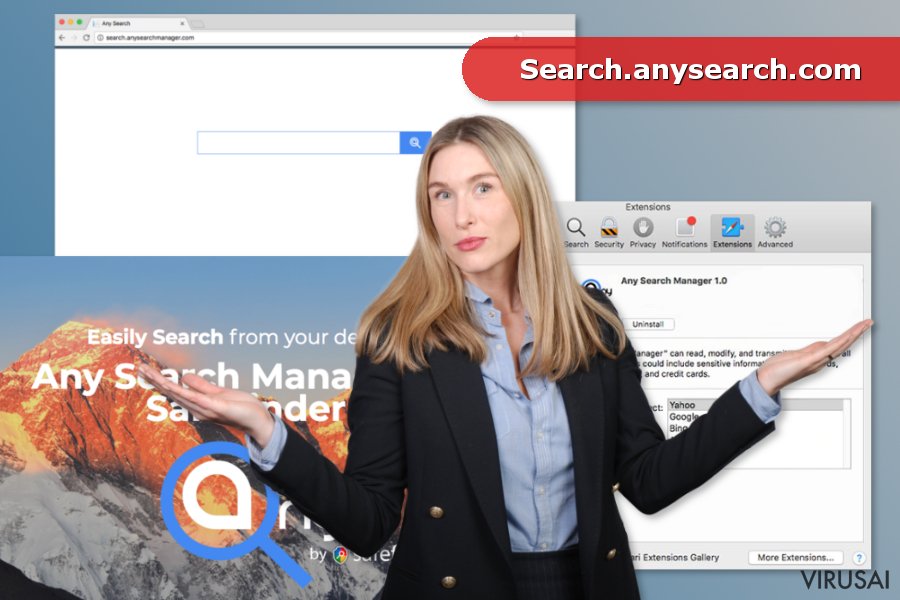 Search.anysearch.com naršyklės užgrobėjo iliustracija