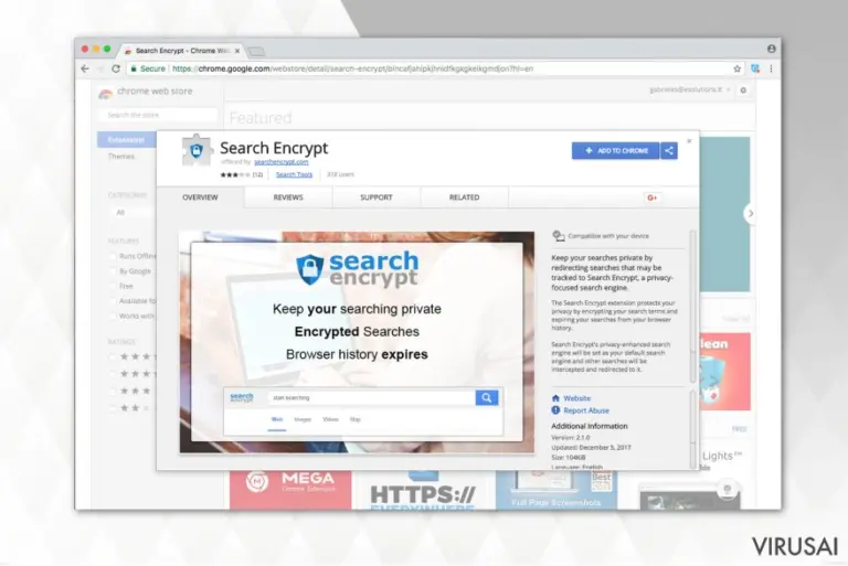 Search Encrypt viruso pavyzdys