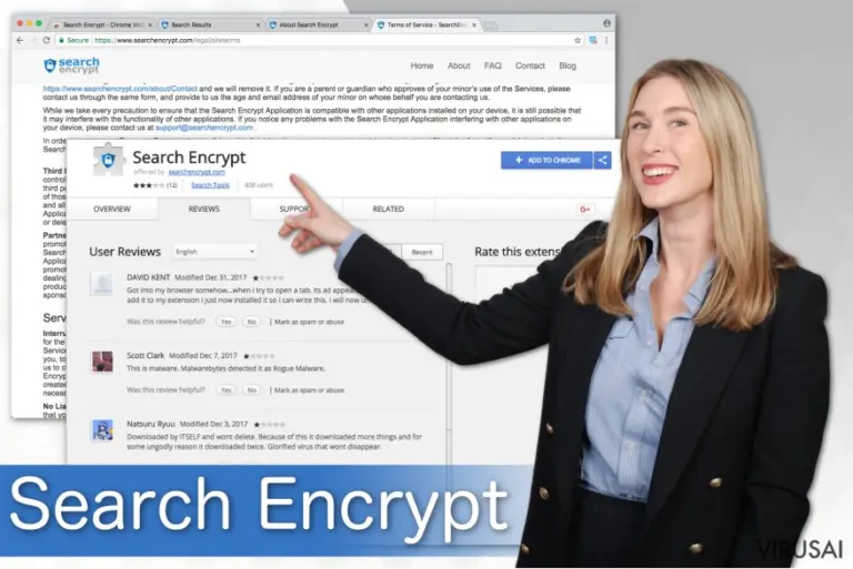 Search Encrypt iliustracija