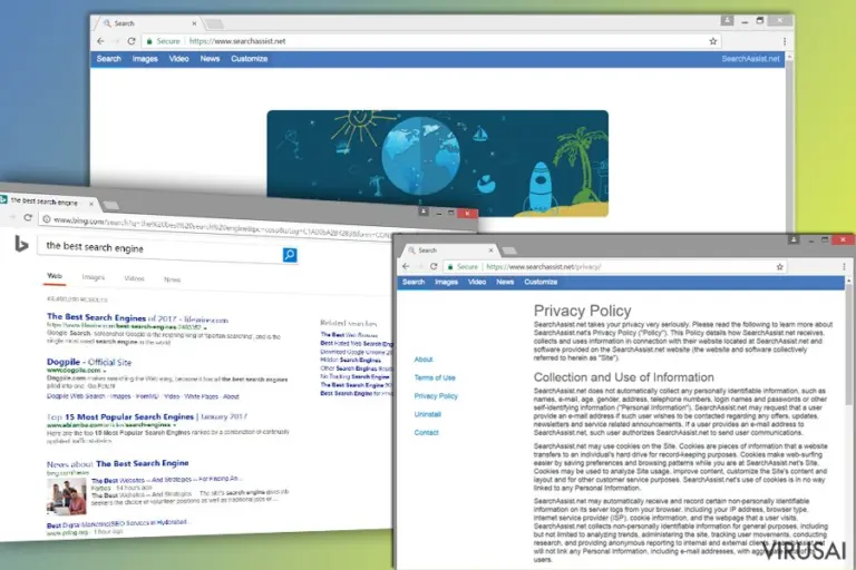 SearchAssist.net paieškos sistema