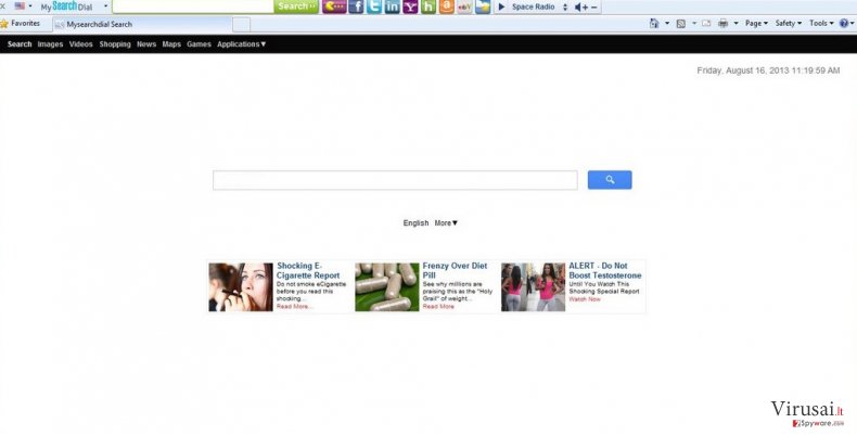 Start.mysearchdial.com redirect ekrano nuotrauka Start.mysearchdial.com redirect ekrano nuotrauka