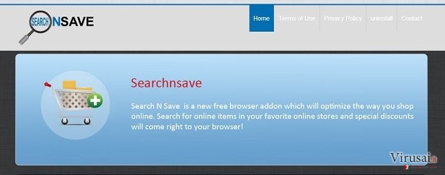 SearchNSave virusas ekrano nuotrauka SearchNSave virusas ekrano nuotrauka