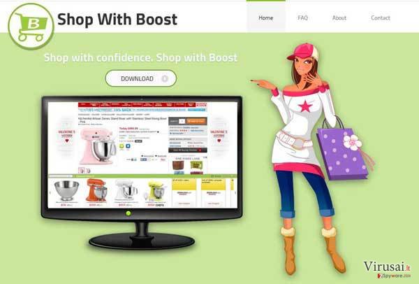 Shop with Boost virusas ekrano nuotrauka Shop with Boost virusas ekrano nuotrauka
