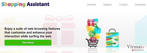 Shopping Assistant reklamos ekrano nuotrauka Shopping Assistant reklamos ekrano nuotrauka