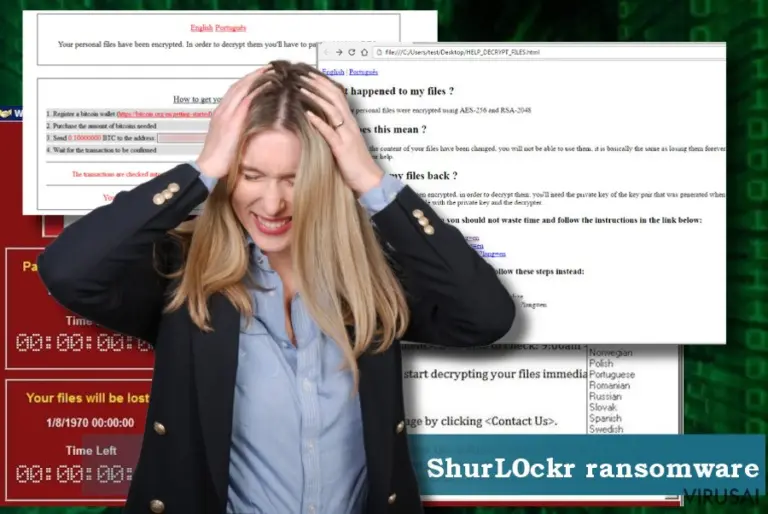 ShurL0ckr viruso pašalinimo instrukcijos
