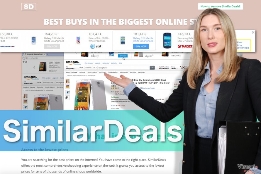SimilarDeals reklamos ekrano nuotrauka SimilarDeals reklamos ekrano nuotrauka