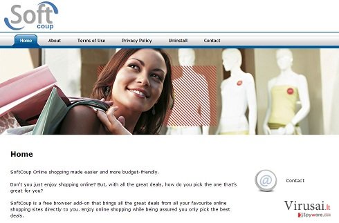 SoftCoup reklamos ekrano nuotrauka SoftCoup reklamos ekrano nuotrauka