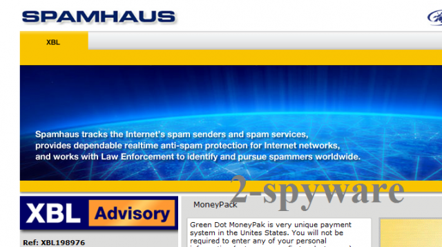 Spamhaus virus ekrano nuotrauka Spamhaus virus ekrano nuotrauka