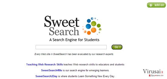 Sweetsearch.com ekrano nuotrauka Sweetsearch.com ekrano nuotrauka