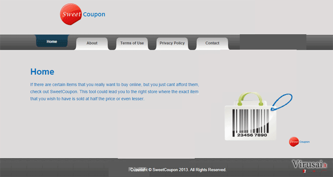 SweetCoupon reklamos ekrano nuotrauka SweetCoupon reklamos ekrano nuotrauka