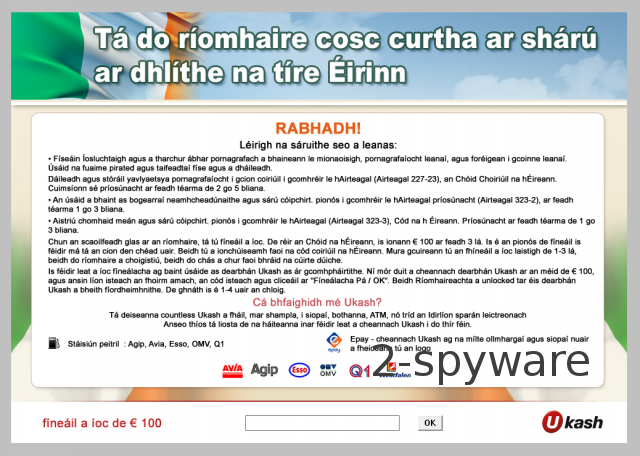 Tá do ríomhaire cosc curtha ar shárú ar dhlíthe na tíre Éirinn ekrano nuotrauka Tá do ríomhaire cosc curtha ar shárú ar dhlíthe na tíre Éirinn ekrano nuotrauka