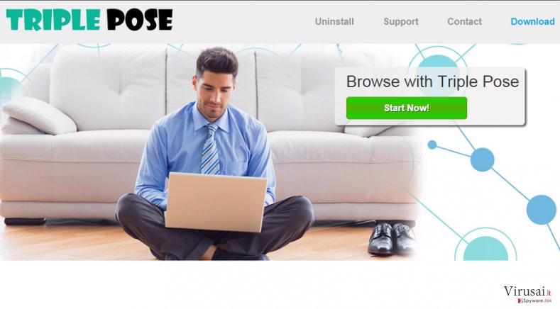 Triple Pose reklamos ekrano nuotrauka Triple Pose reklamos ekrano nuotrauka