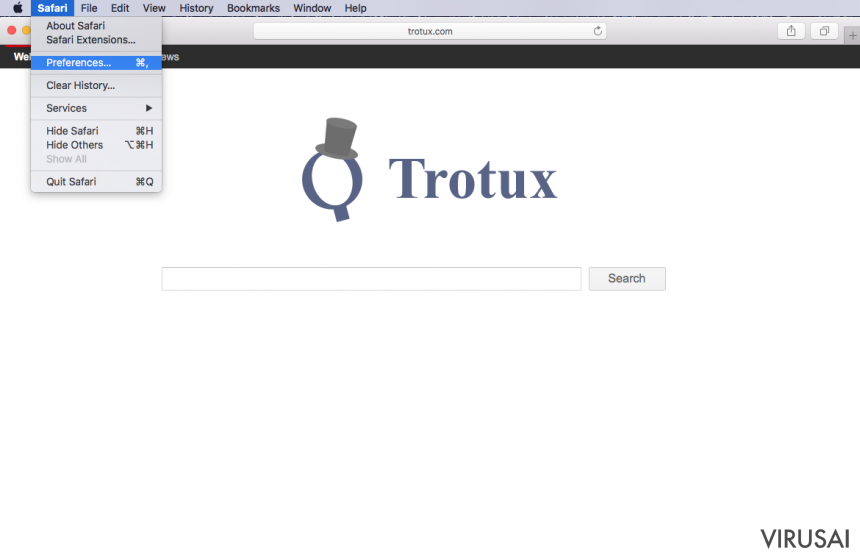 Trotux.com virusas ekrano nuotrauka Trotux.com virusas ekrano nuotrauka
