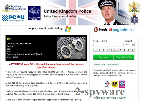 UK Police virus ekrano nuotrauka UK Police virus ekrano nuotrauka