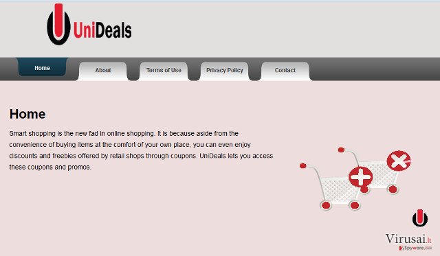 UniDeals virusas ekrano nuotrauka UniDeals virusas ekrano nuotrauka
