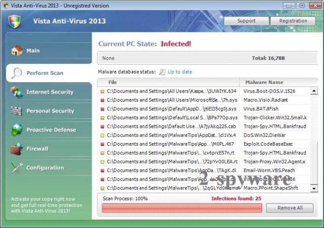 Vista Antivirus 2013 ekrano nuotrauka Vista Antivirus 2013 ekrano nuotrauka