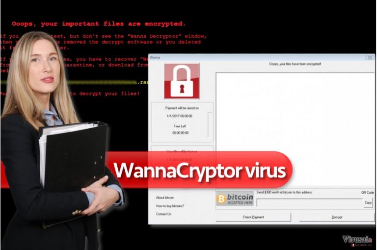 WannaCryptor ransomware virusas