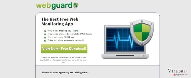 Web Guard virusas ekrano nuotrauka Web Guard virusas ekrano nuotrauka