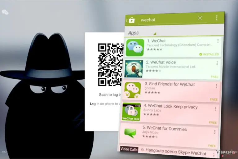 WeChat virusas