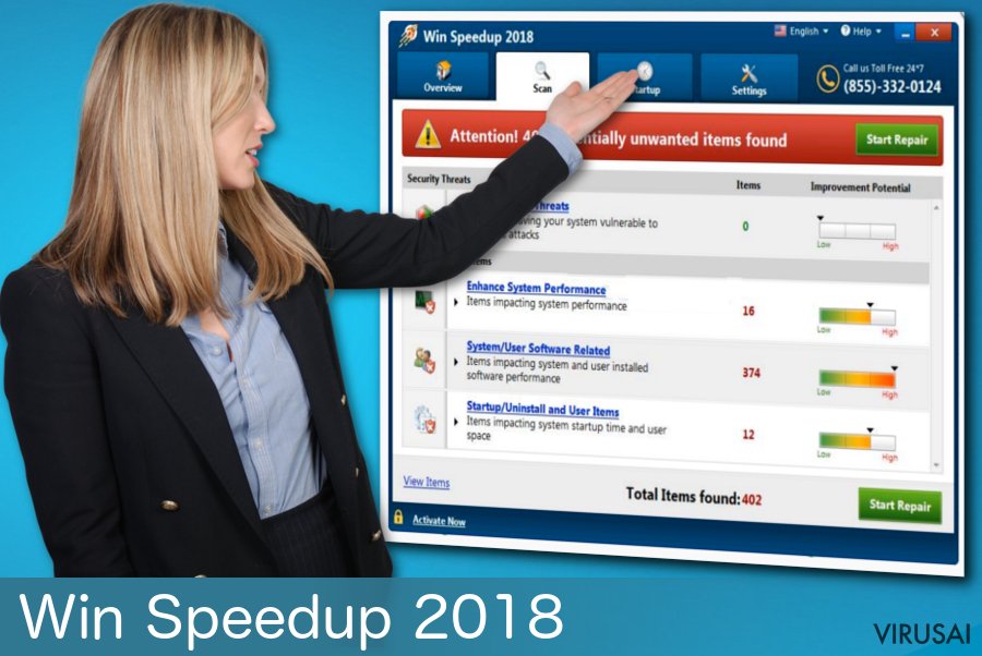 Win Speedup 2018 nepageidaujama programa