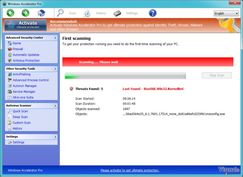 Windows Accelerator Pro ekrano nuotrauka Windows Accelerator Pro ekrano nuotrauka