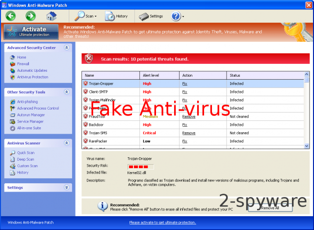 Windows Anti-Malware Patch ekrano nuotrauka Windows Anti-Malware Patch ekrano nuotrauka