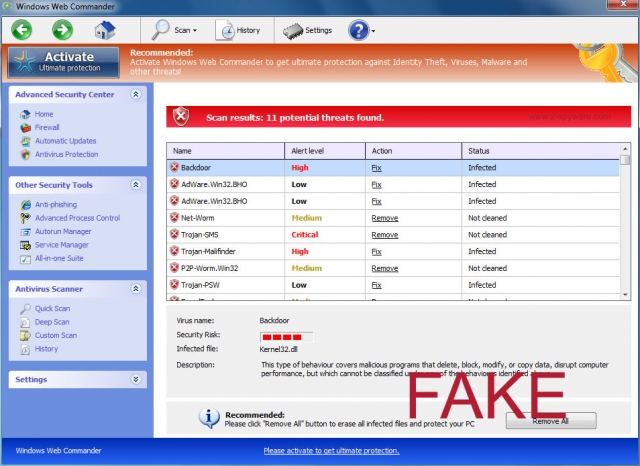 Windows Web Commander ekrano nuotrauka Windows Web Commander ekrano nuotrauka