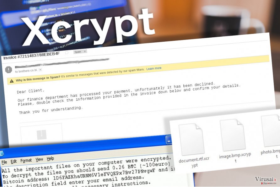 Xcrypt viruso išpirkos raštelis