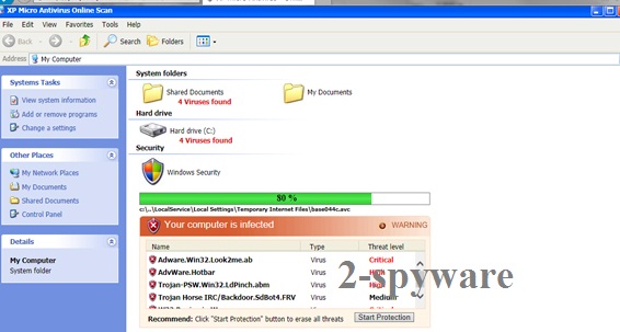 XP Micro Antivirus Online Scan ekrano nuotrauka XP Micro Antivirus Online Scan ekrano nuotrauka