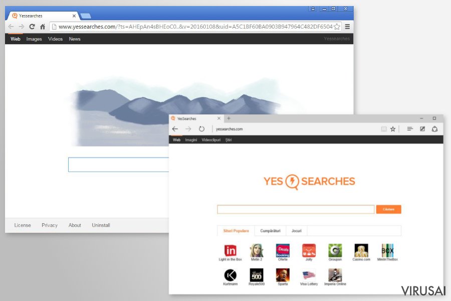 YesSearches.com peradresavimas ekrano nuotrauka YesSearches.com peradresavimas ekrano nuotrauka