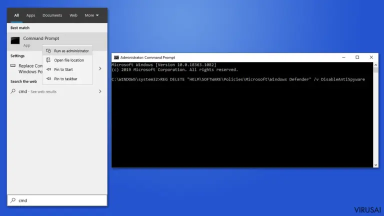 „Your Virus & threat managed by your organization“