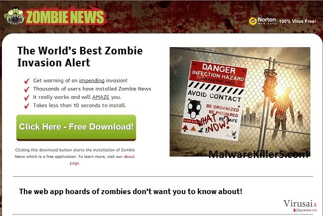 Zombie News virusas ekrano nuotrauka Zombie News virusas ekrano nuotrauka